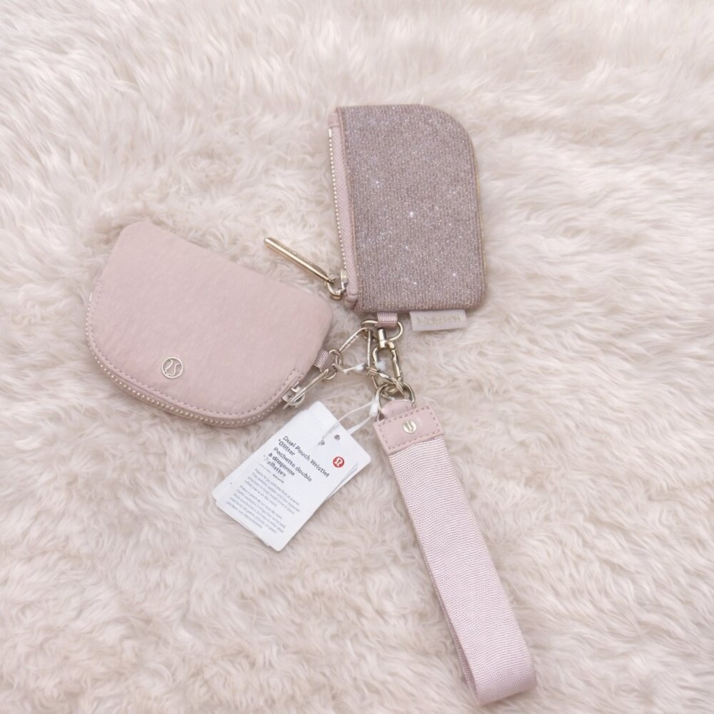 Dual Pouch Wristlet Glitter